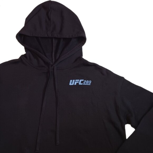 UFC Vancouver June 2023 Womens XL Cropped Hoodie Black Long Sleeve Drawstring - Picture 6 of 7